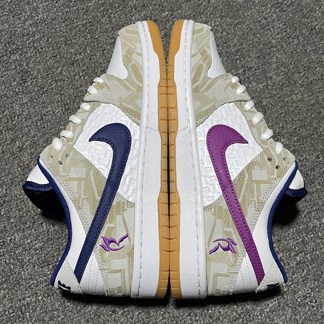 Rayssa Leal × Nike SB Dunk Low PRM "Pure Platinum and Vivid Purple"(FZ5251-001)