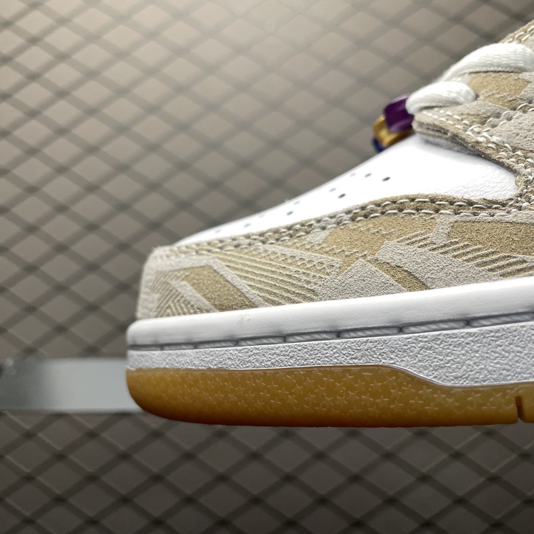 Rayssa Leal × Nike SB Dunk Low PRM "Pure Platinum and Vivid Purple"(FZ5251-001)