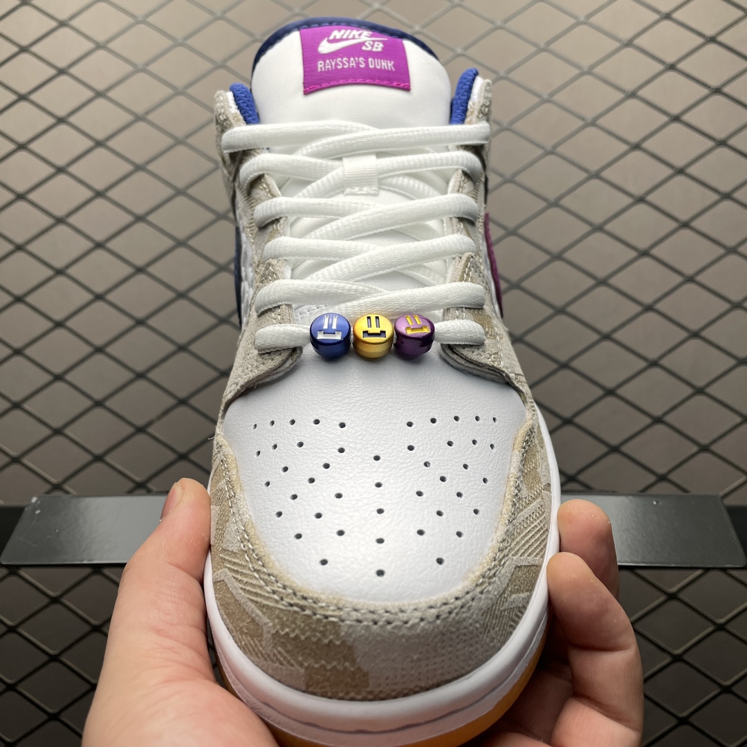 Rayssa Leal × Nike SB Dunk Low PRM "Pure Platinum and Vivid Purple"(FZ5251-001)