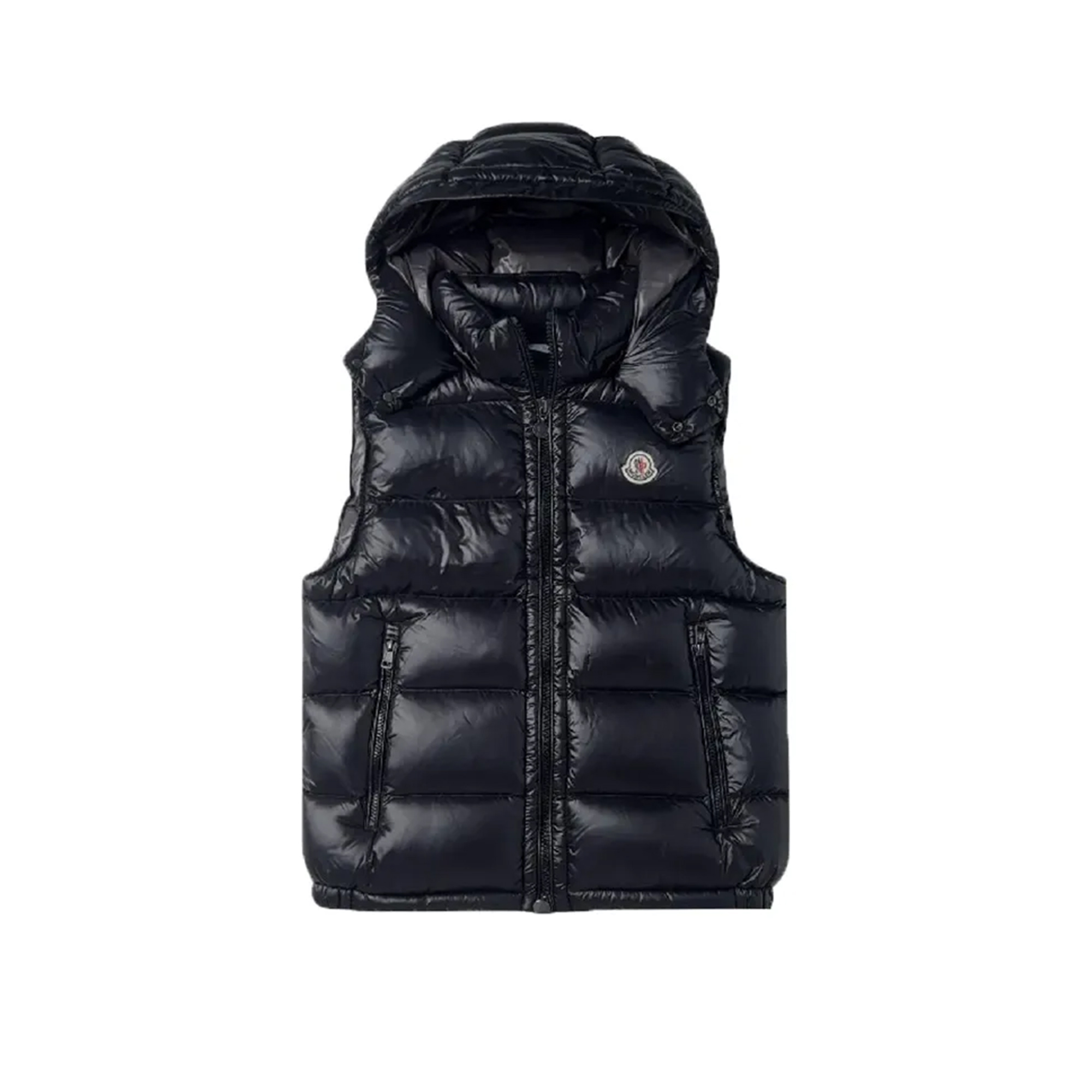Moncler Bormes logo patch hooded vest（H20911A0021668950-999）