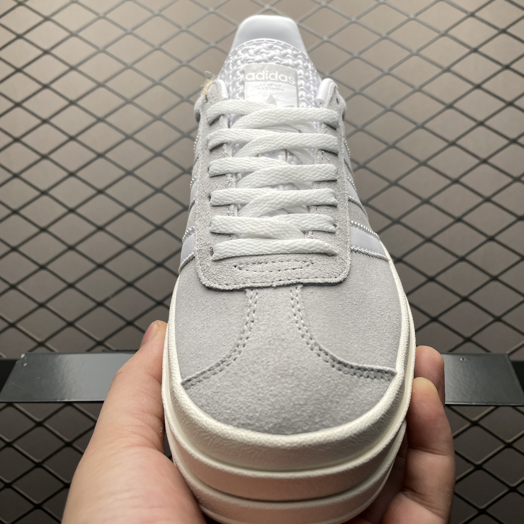 adidas Gazelle Bold Grey White（HQ6893）
