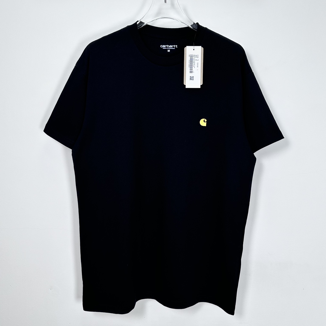 Carhartt WIP カーハート ワンポイント刺繍 Tシャツ 半袖 サイズ：メンズ L ブラック あす楽対応 （I026391-00H-XX）