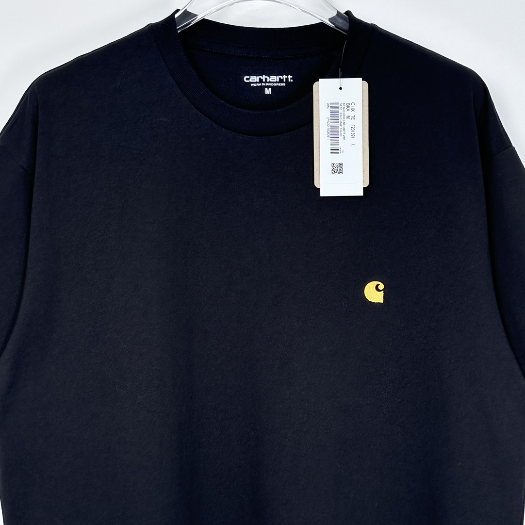 Carhartt WIP カーハート ワンポイント刺繍 Tシャツ 半袖 サイズ：メンズ L ブラック あす楽対応 （I026391-00H-XX）