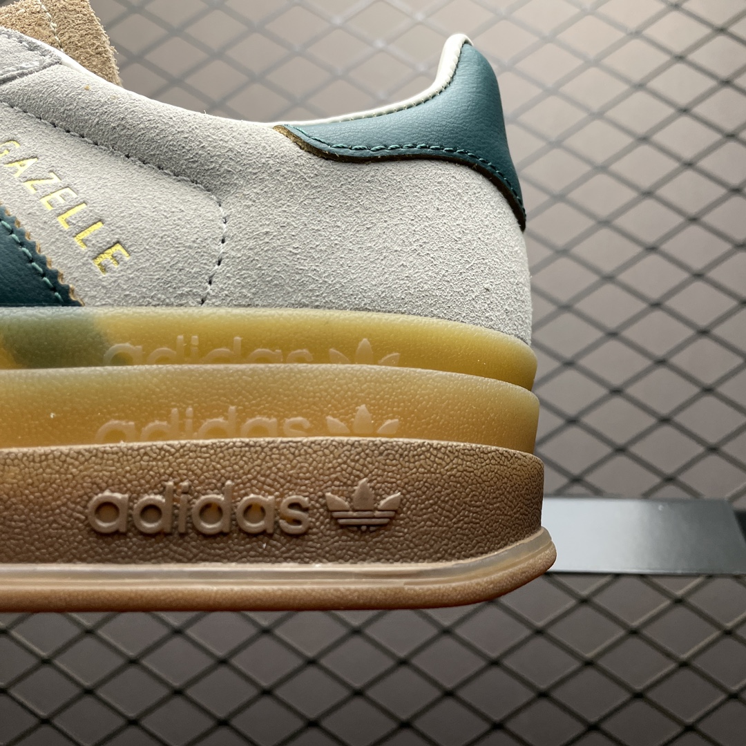 adidas Originals WMNS Gazelle "White/Collegiate Green/Magic Beige（ID7056）