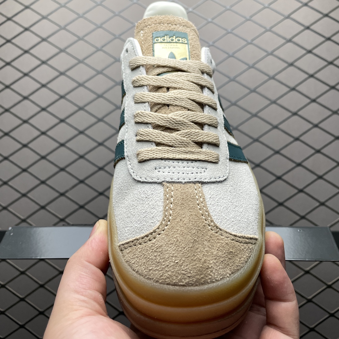 adidas Originals WMNS Gazelle "White/Collegiate Green/Magic Beige（ID7056）