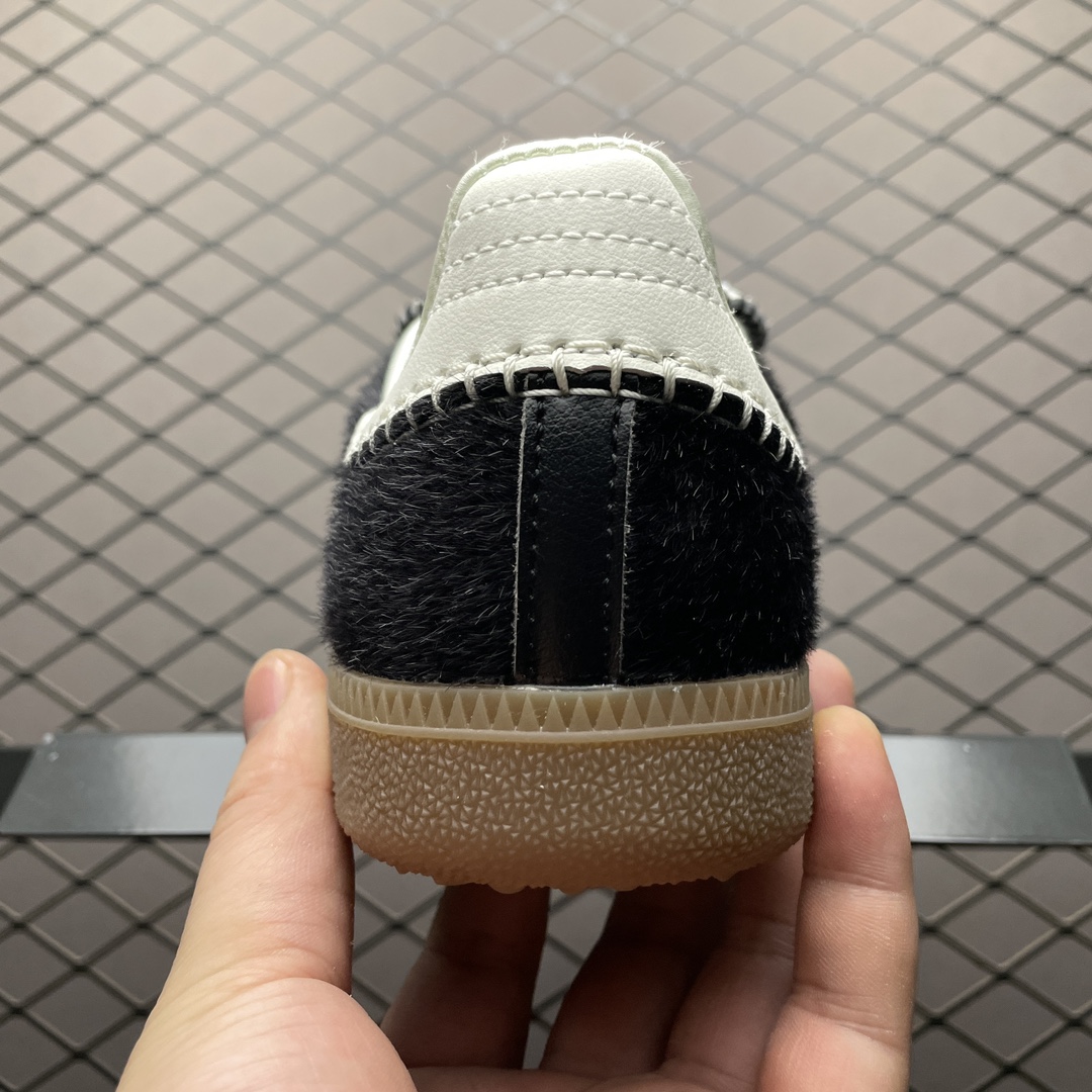Wales Bonner × adidas Samba Pony Tonal Low "Core Black/Cream White"（IE0580）
