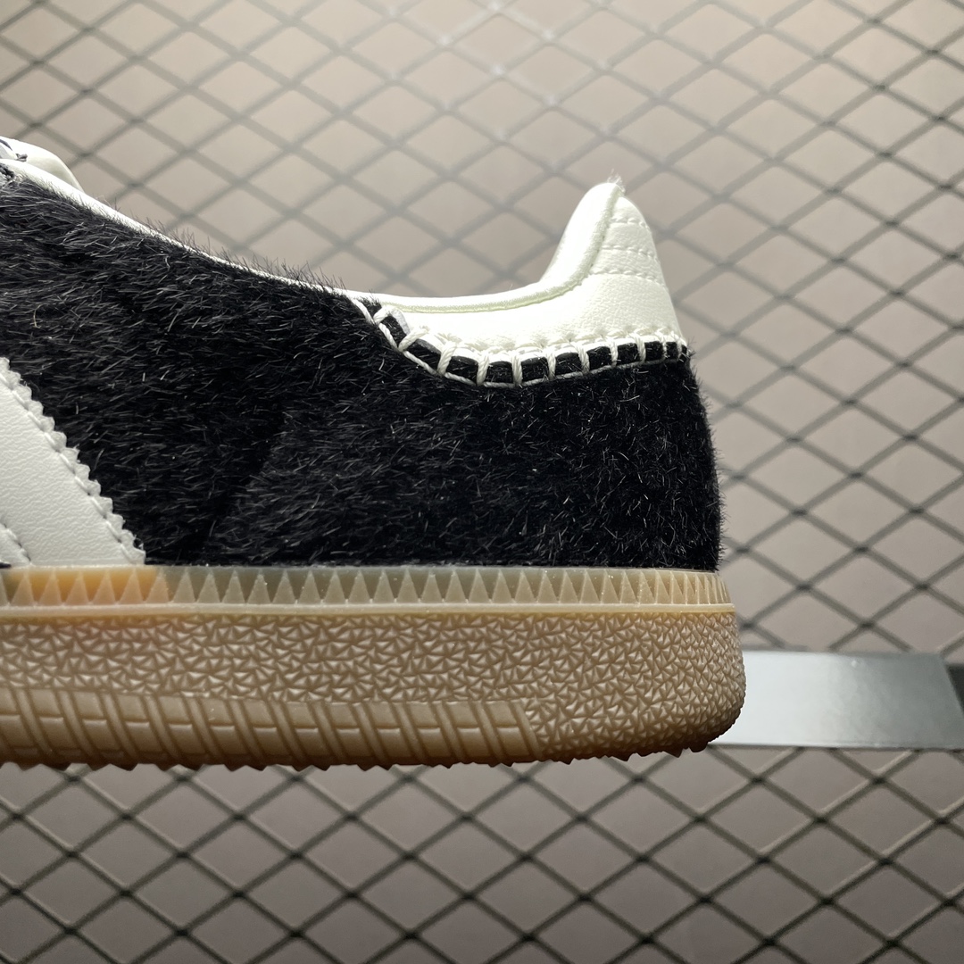 Wales Bonner × adidas Samba Pony Tonal Low "Core Black/Cream White"（IE0580）