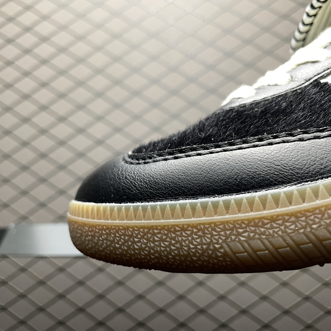 Wales Bonner × adidas Samba Pony Tonal Low "Core Black/Cream White"（IE0580）