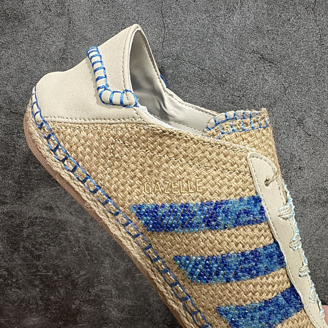 CLOT × adidas Originals Gazelle by Edison Chen "Linen Khaki/Light Blue"（IH3641）