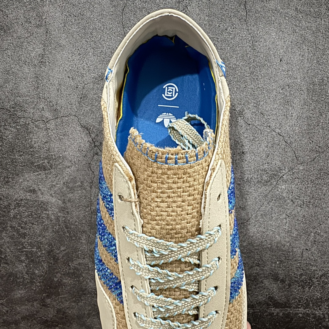 CLOT × adidas Originals Gazelle by Edison Chen "Linen Khaki/Light Blue"（IH3641）