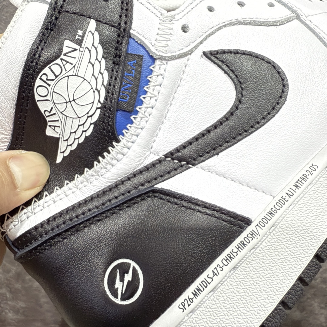 fragment design × UNION × Nike Air Jordan 1 Retro High OG "Black/White"(II7282-100)