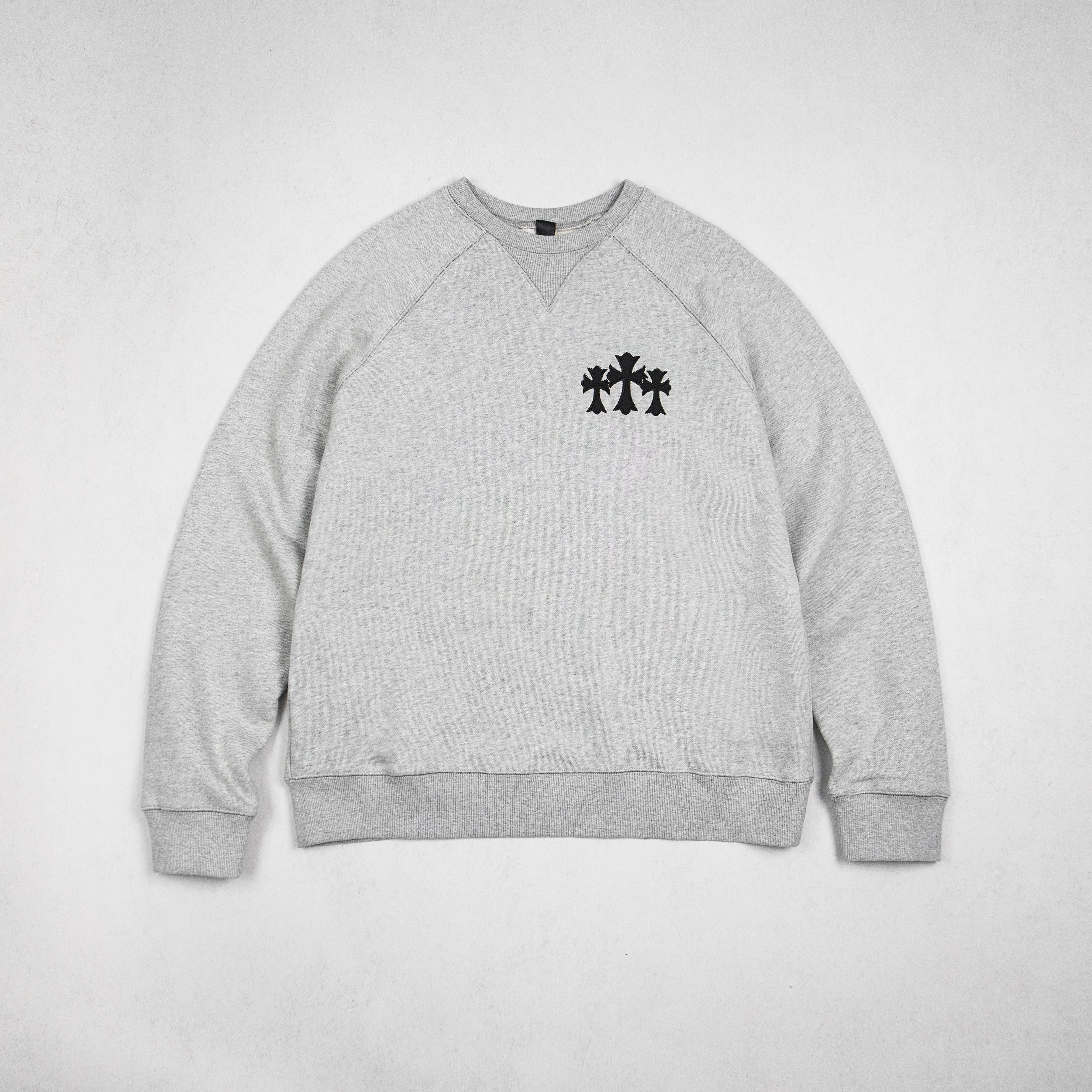 Chrome Hearts 711 Cemetery Cross Nylon Crew Neck Sweatshirt (1SS2504CH7CCN）