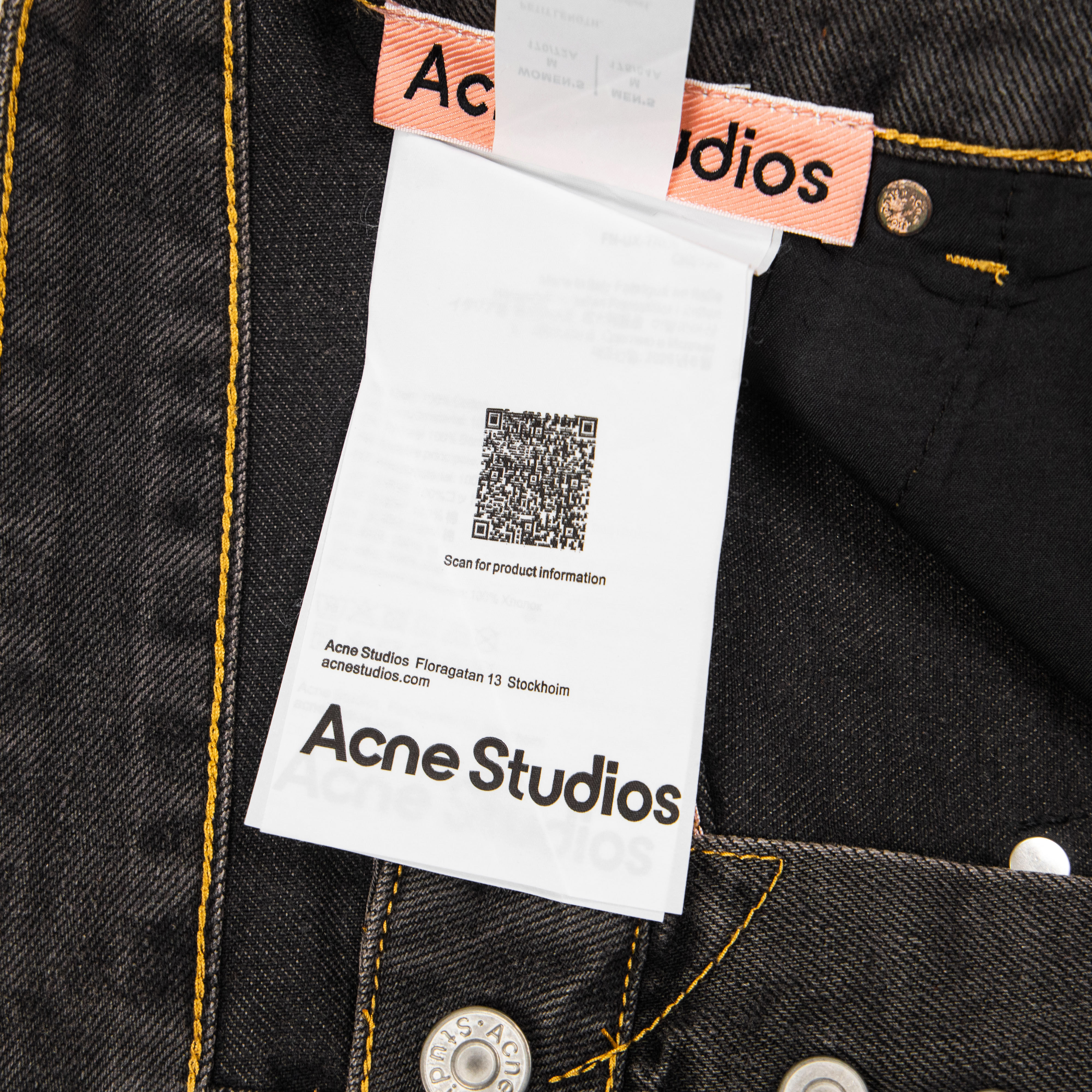 Acne Studios Relaxed Fit Jeans - 2023 - Black (C00103-900）