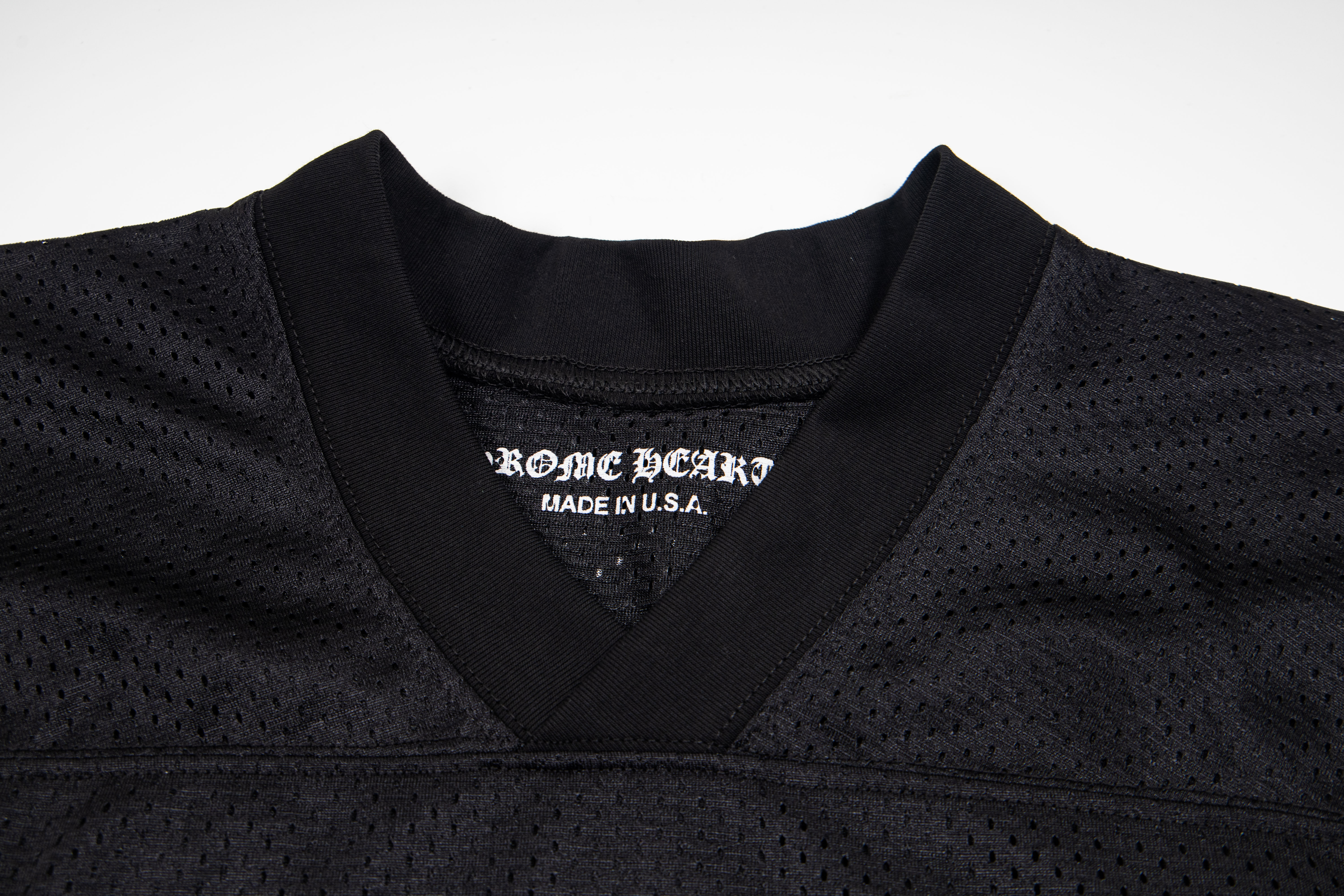 Chrome Hearts Mesh Stadium Football Jersey Black(CH-T20231186）