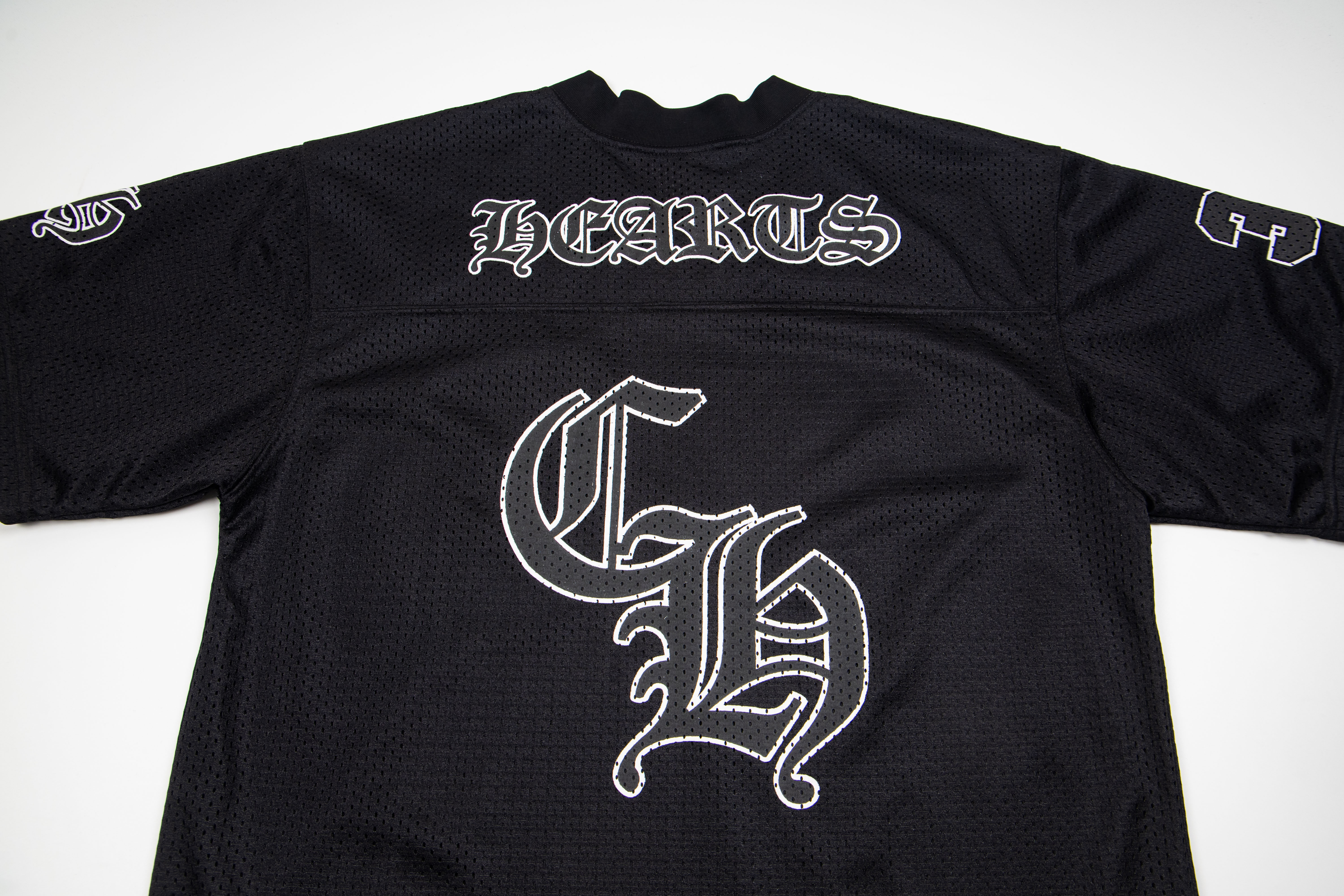 Chrome Hearts Mesh Stadium Football Jersey Black(CH-T20231186）