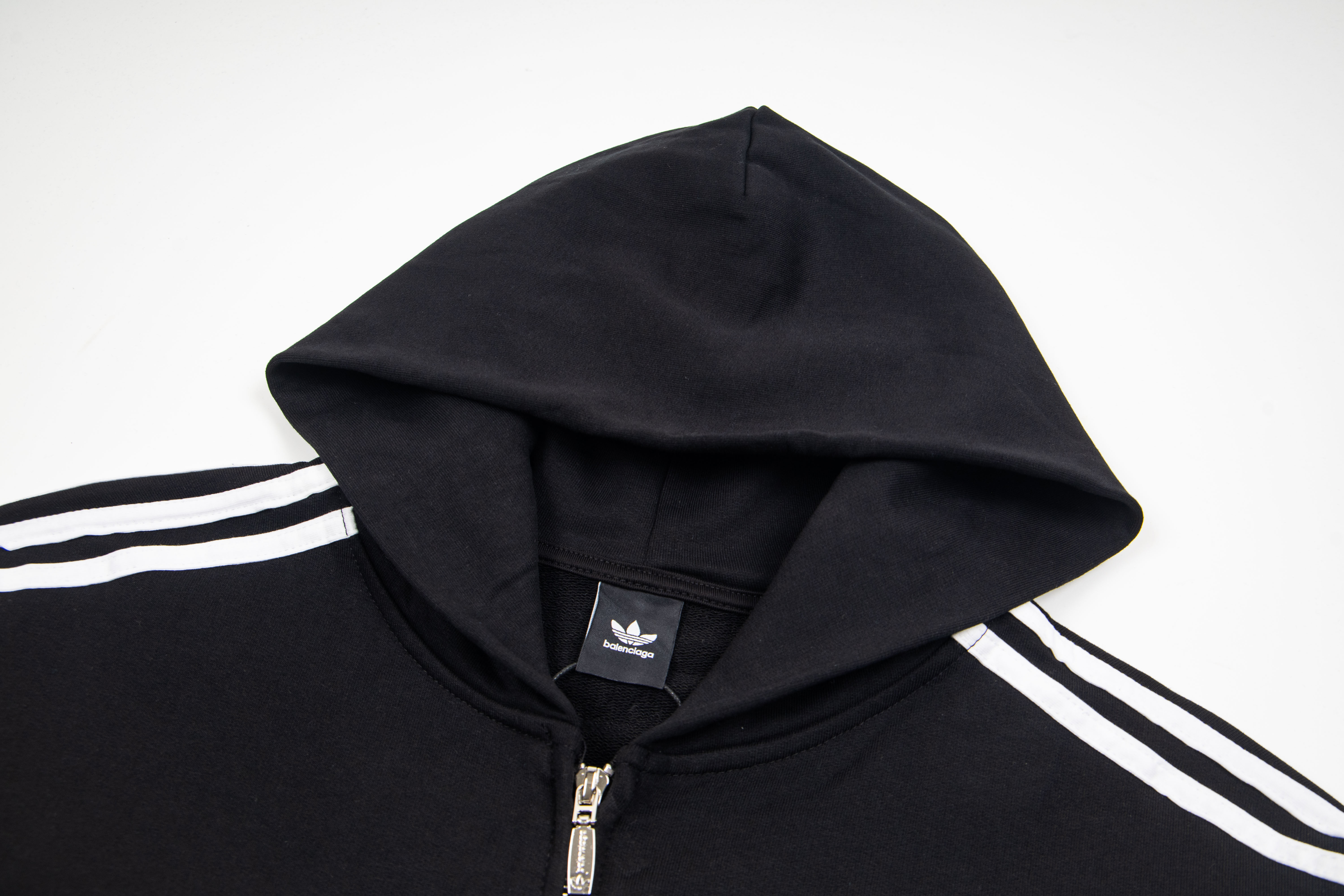 adidas BALENCIAGA Zip-Up Hoodie Small Fit "Black" (723754TNVN28482）
