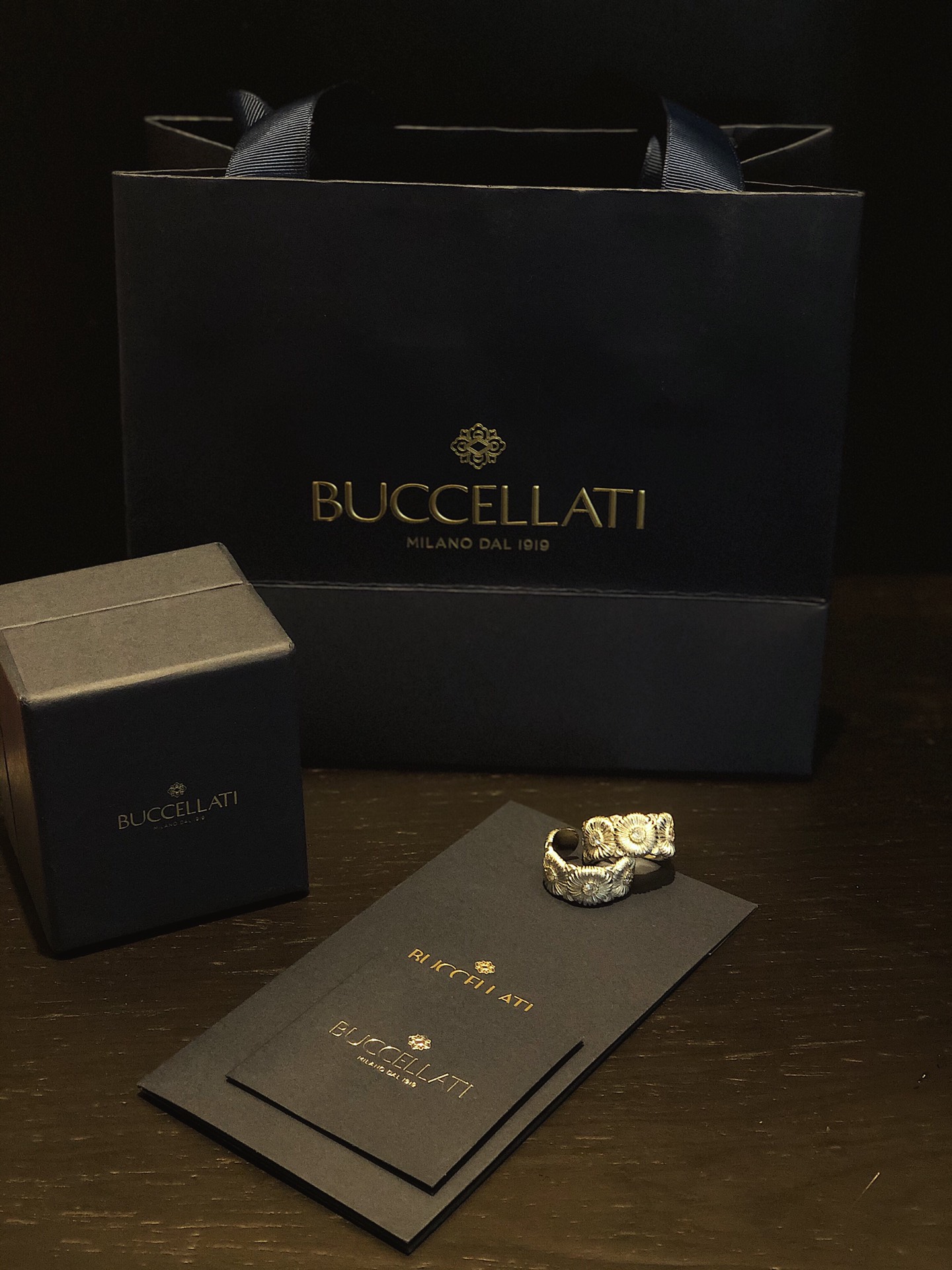 Blossomsブラウンダイヤモンドをあしらったシルバー&ヴェルメイユエターナルリング（CL856977-349634）