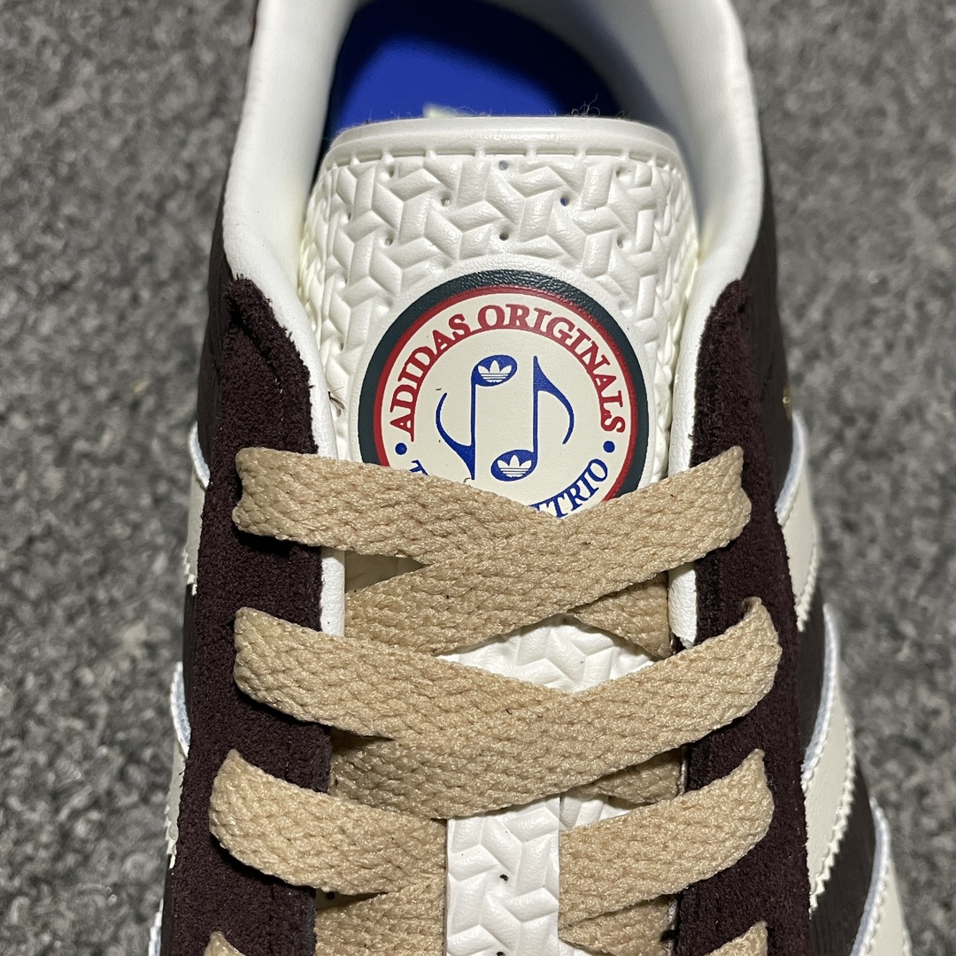 The Blue Trio × adidas Originals Gazelle Indoor "Bronze/White/Light Brown"（JP5671）