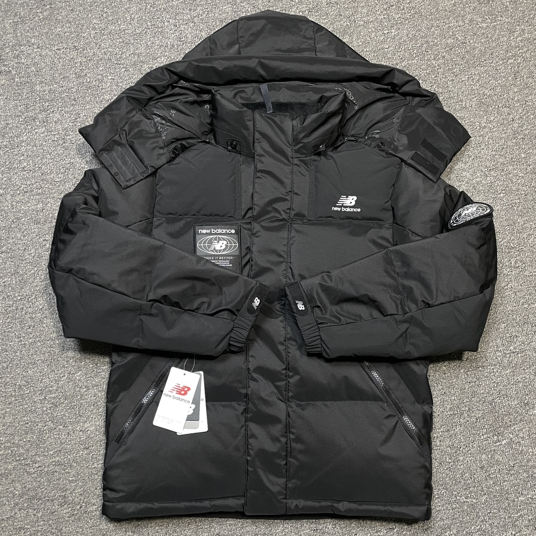 New Balance sports hooded down jacket"black"（NPA43131-BK）