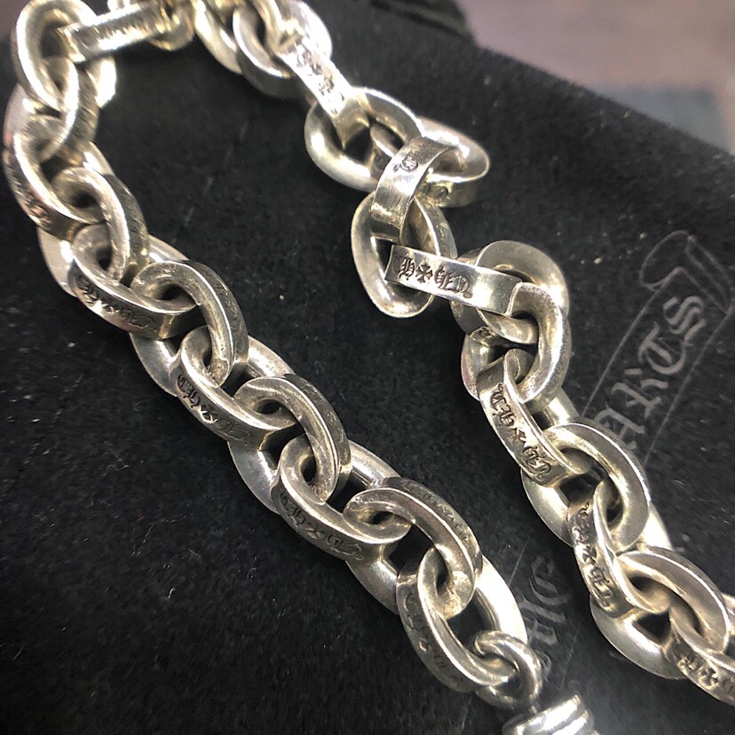 CHROME HEARTS クロムハーツ 厚みのあるブレスレット（PAPERCHAIN-银色）