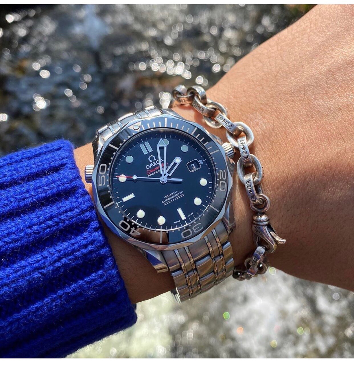 CHROME HEARTS クロムハーツ 厚みのあるブレスレット（PAPERCHAIN-银色）