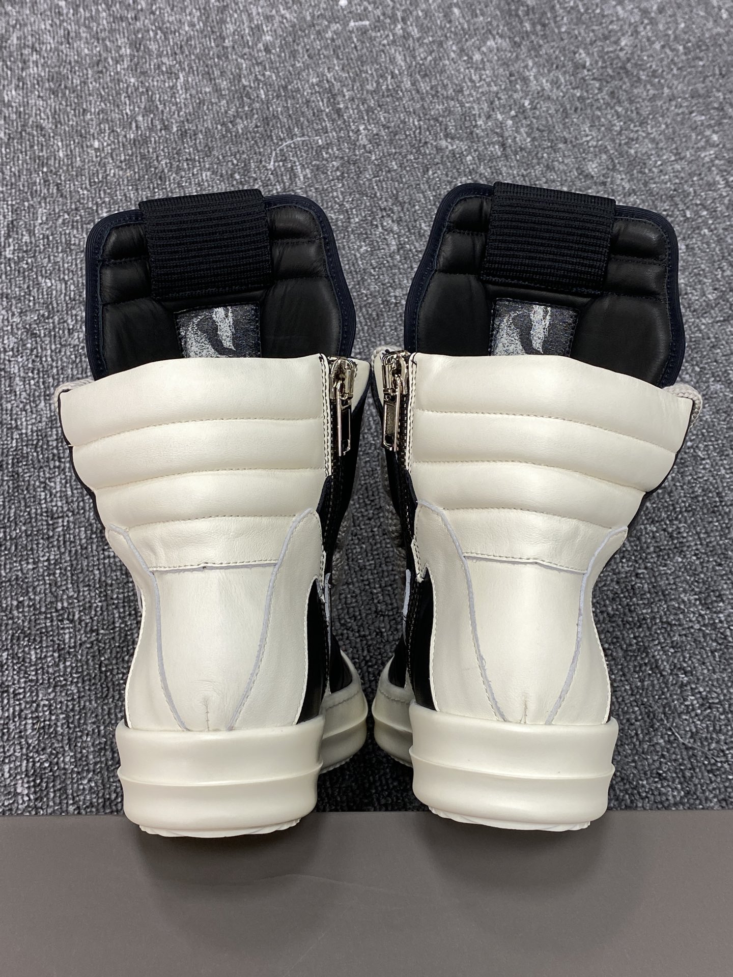 Rick Owens FogachineGeobasket SS22 full-grain calfskin sneakers (RU01B1894LPOW1-9111)