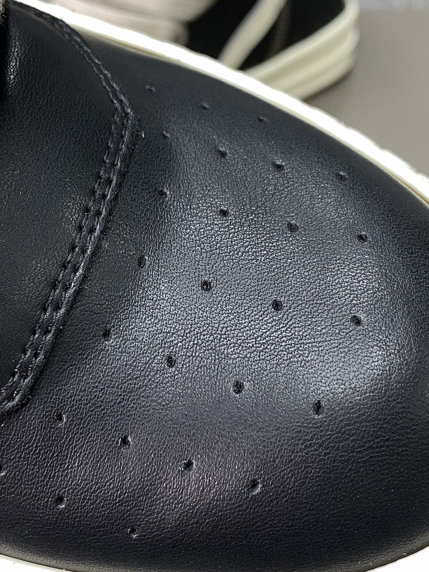 Rick Owens FogachineGeobasket SS22 full-grain calfskin sneakers (RU01B1894LPOW1-9111)