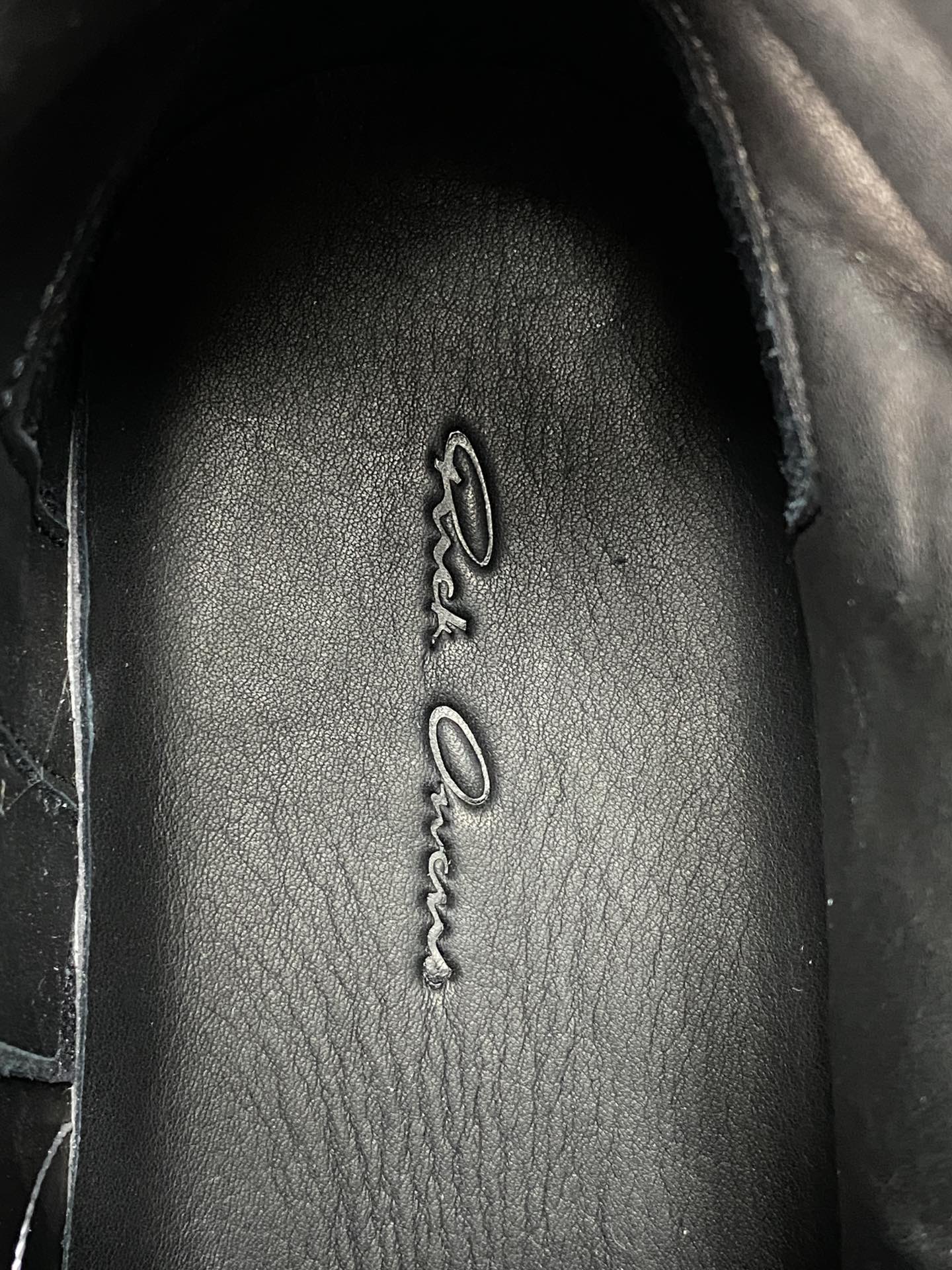 Rick Owens FogachineGeobasket SS22 full-grain calfskin sneakers (RU01B1894LPOW1-9111)