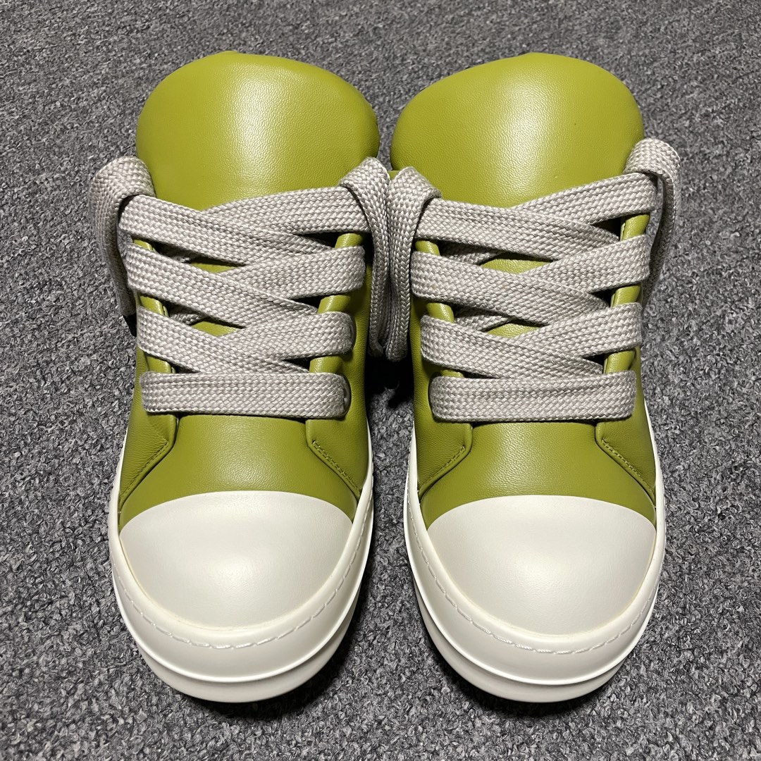Rick Owens RO FW23 LUXOR low top sneakers "Light Green"(RU02C7893LLPW2-3211)