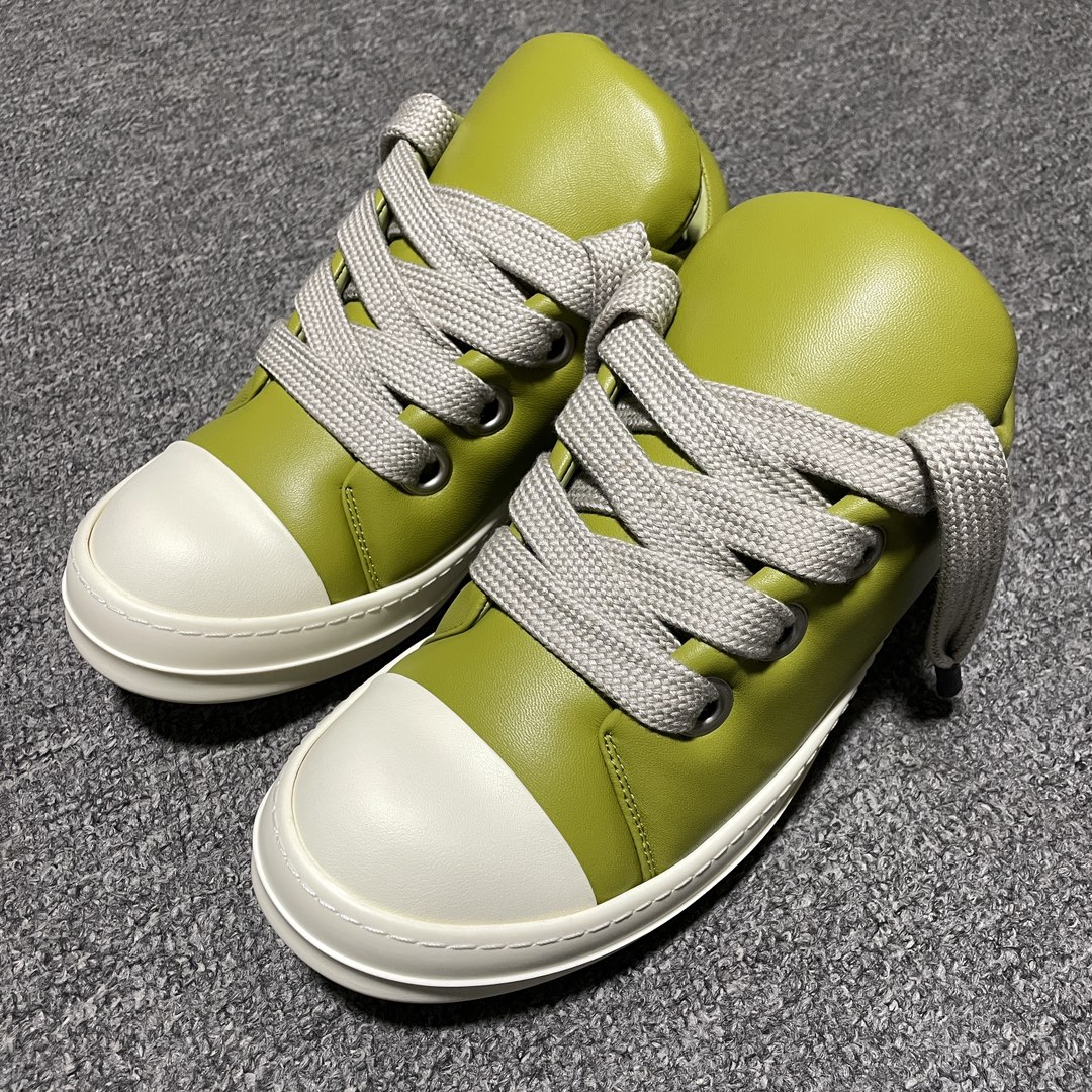 Rick Owens RO FW23 LUXOR low top sneakers "Light Green"(RU02C7893LLPW2-3211)