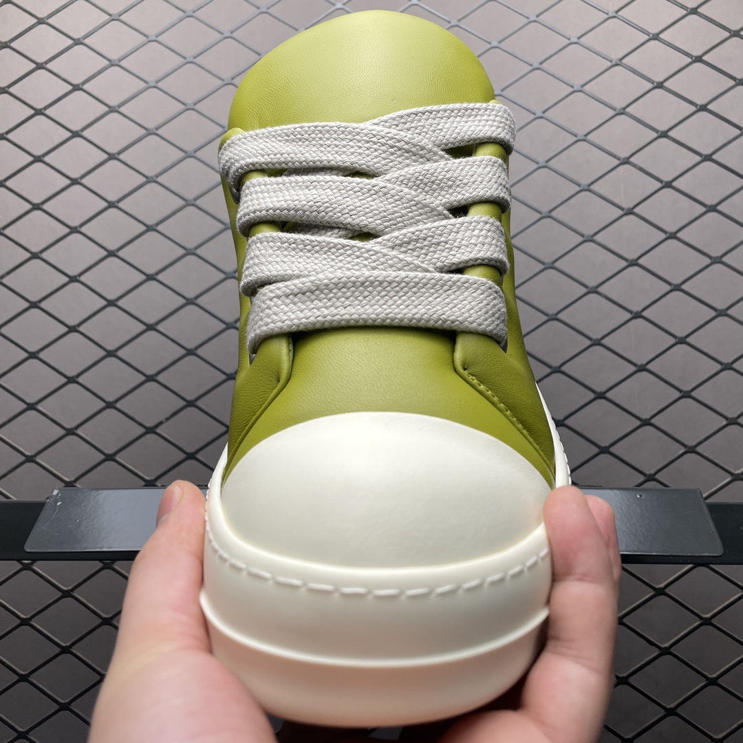 Rick Owens RO FW23 LUXOR low top sneakers "Light Green"(RU02C7893LLPW2-3211)