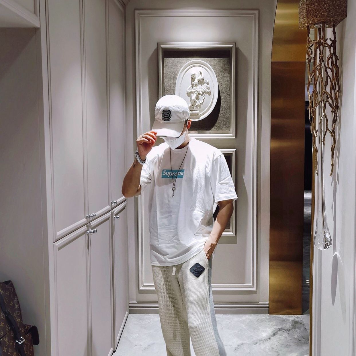 Supreme x Tiffany 21FW Box Logo Tee （SUP-FW21-235）