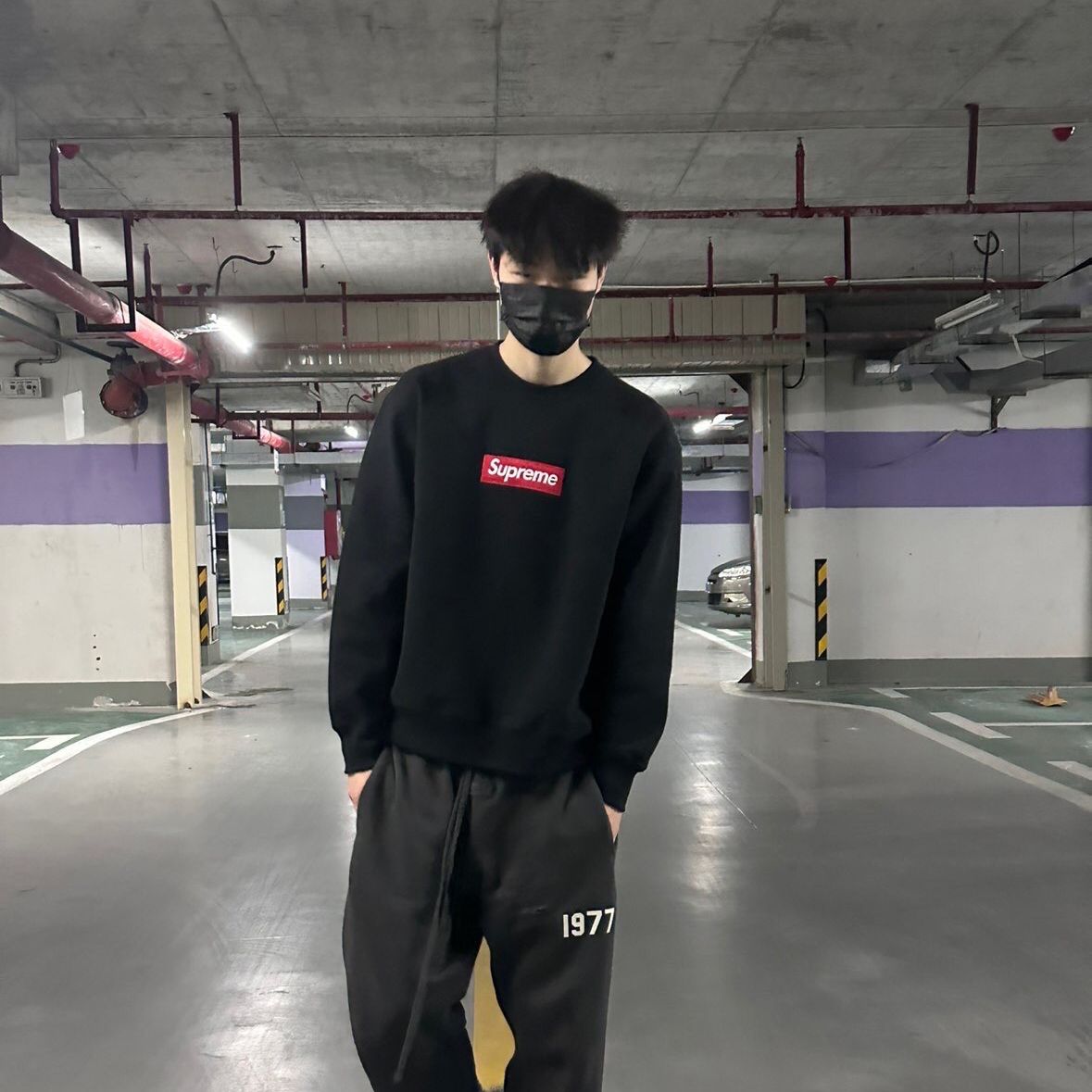 Supreme Box Logo Crewneck "Black（SUP-FW22-786）