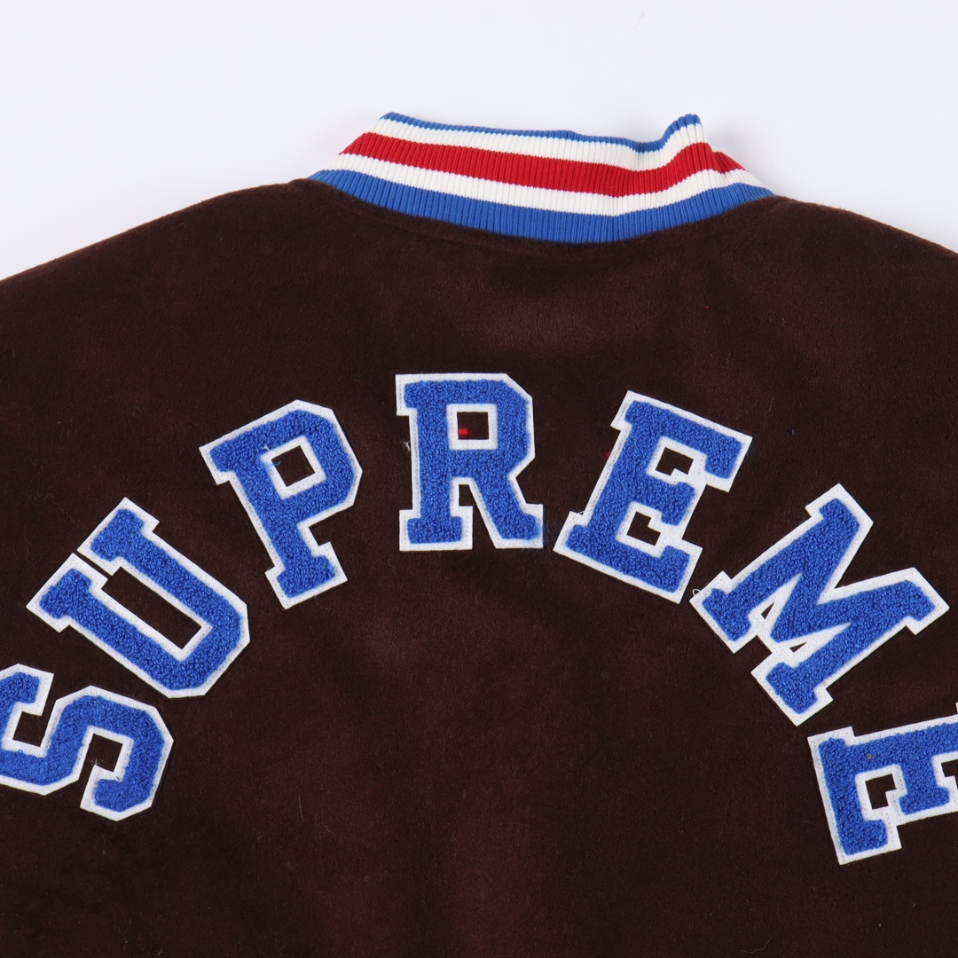 Supreme FW23 Baseball Jacket "Brown"（SUP-FW23-003）