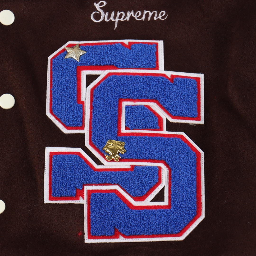 Supreme FW23 Baseball Jacket "Brown"（SUP-FW23-003）