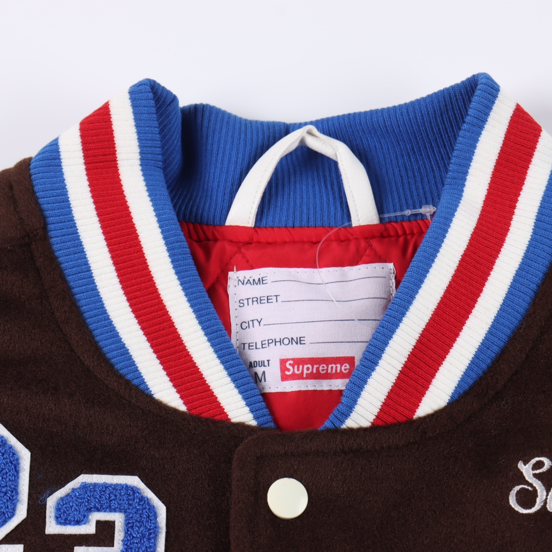 Supreme FW23 Baseball Jacket "Brown"（SUP-FW23-003）