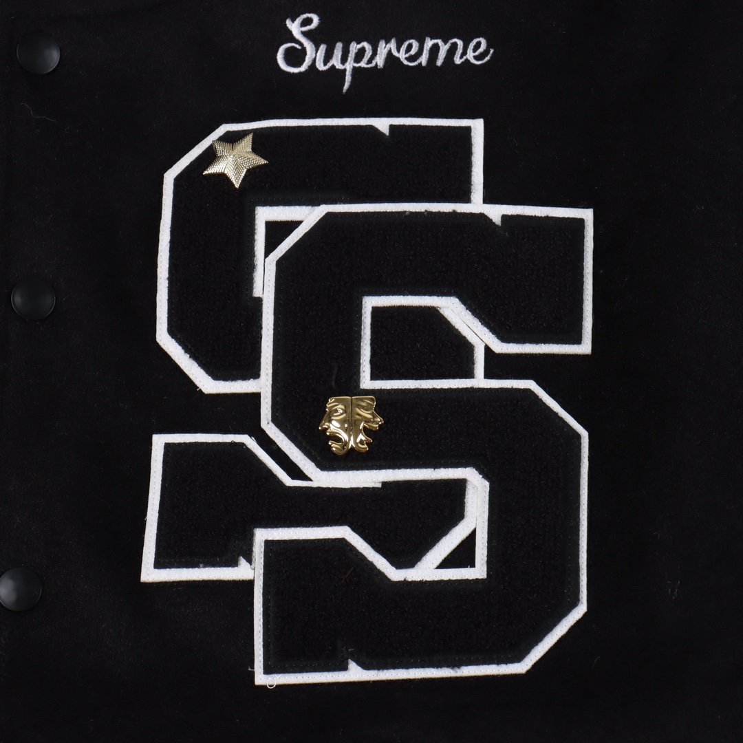 Supreme FW23 Baseball Jacket "Black"（SUP-FW23-003A）