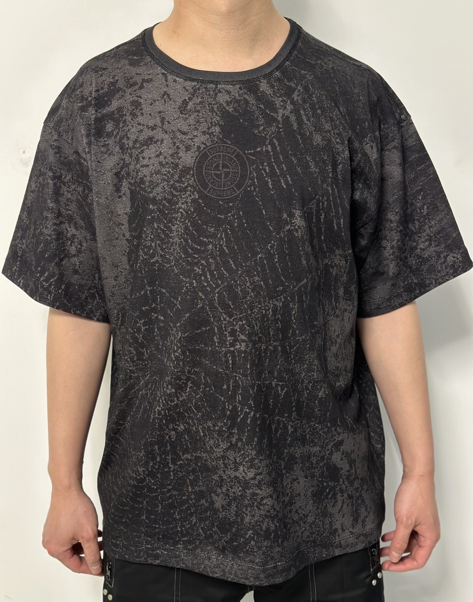 SUPREME X STONE ISLAND FW23 FELPA TEE（SUP-FW23-168）