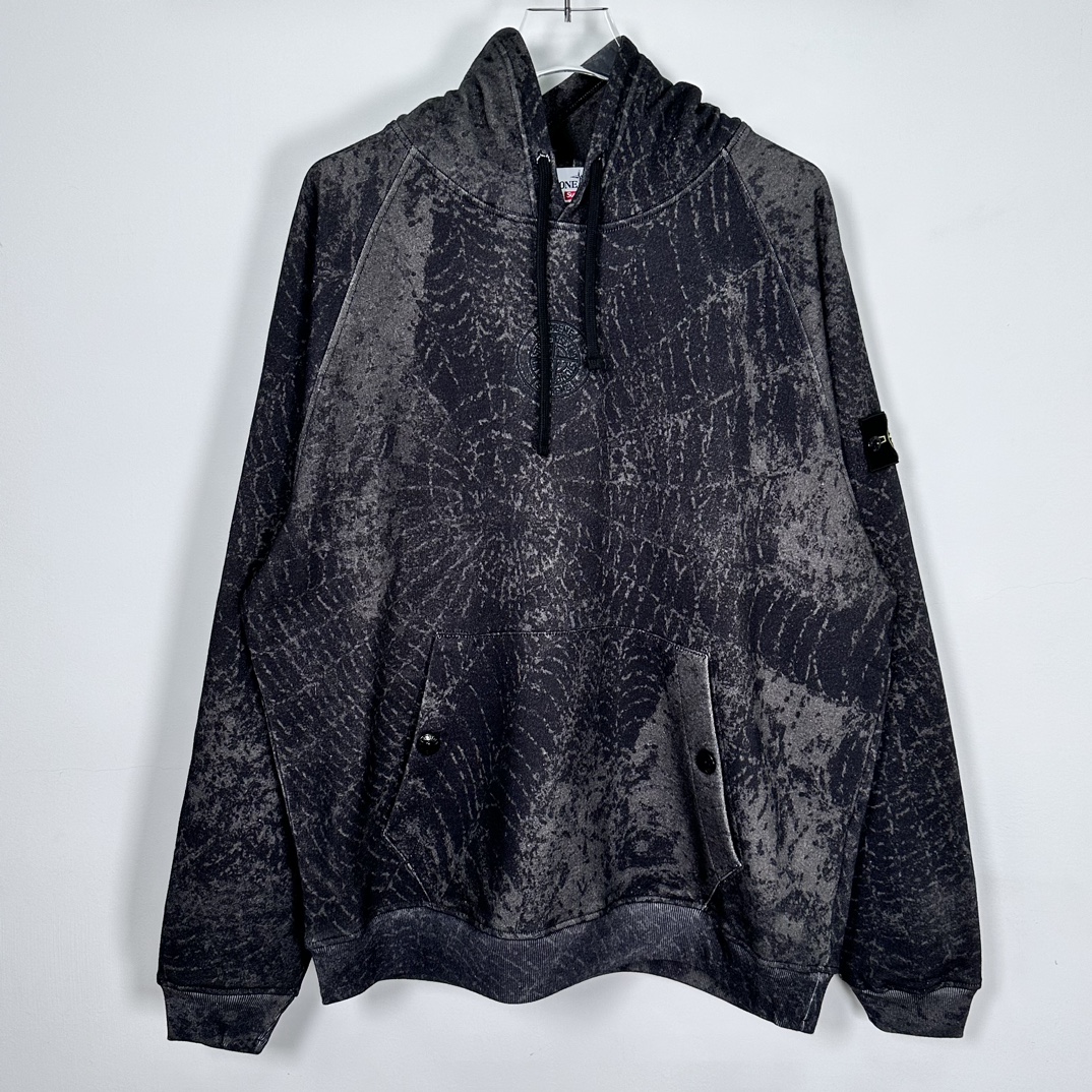 Supreme / Stone Island Hooded Sweatshirt "Black"（SUP-FW23-169）