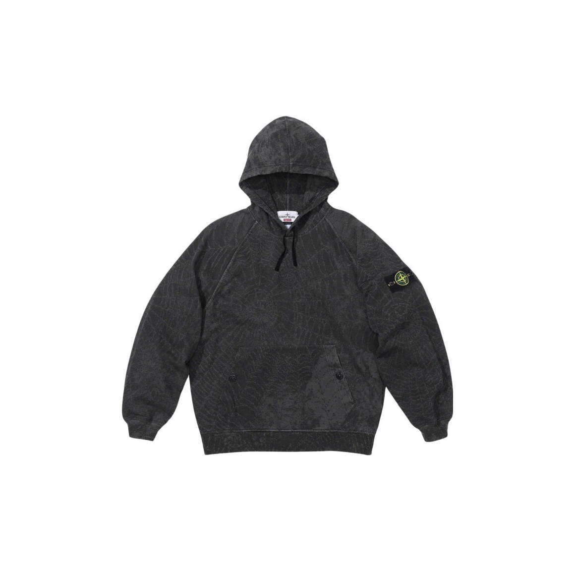 Supreme / Stone Island Hooded Sweatshirt "Black"（SUP-FW23-169）