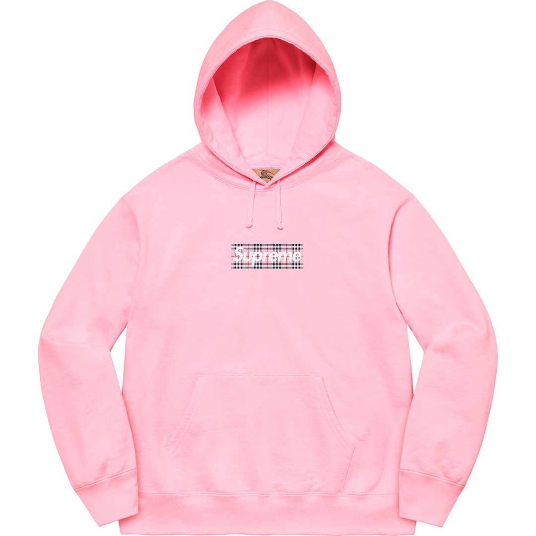 Supreme / Burberry Box Logo Hooded Sweatshirt 