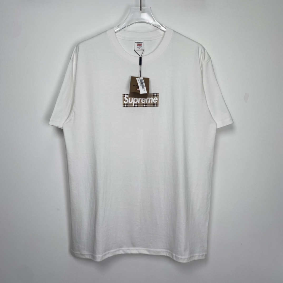 Supreme / Burberry Box Logo Tee "White"（SUP-SS22-127）