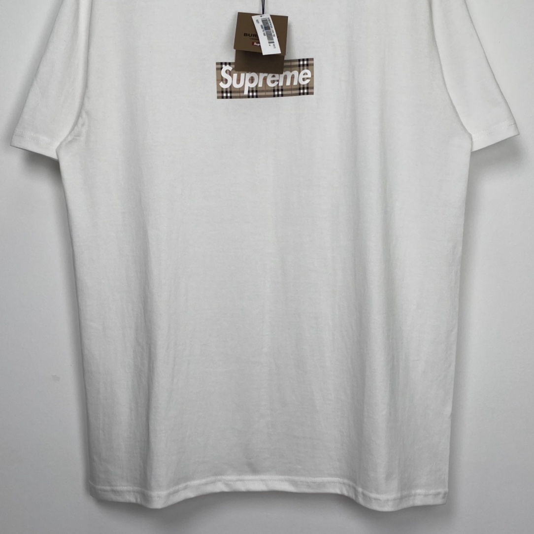 Supreme / Burberry Box Logo Tee "White"（SUP-SS22-127）