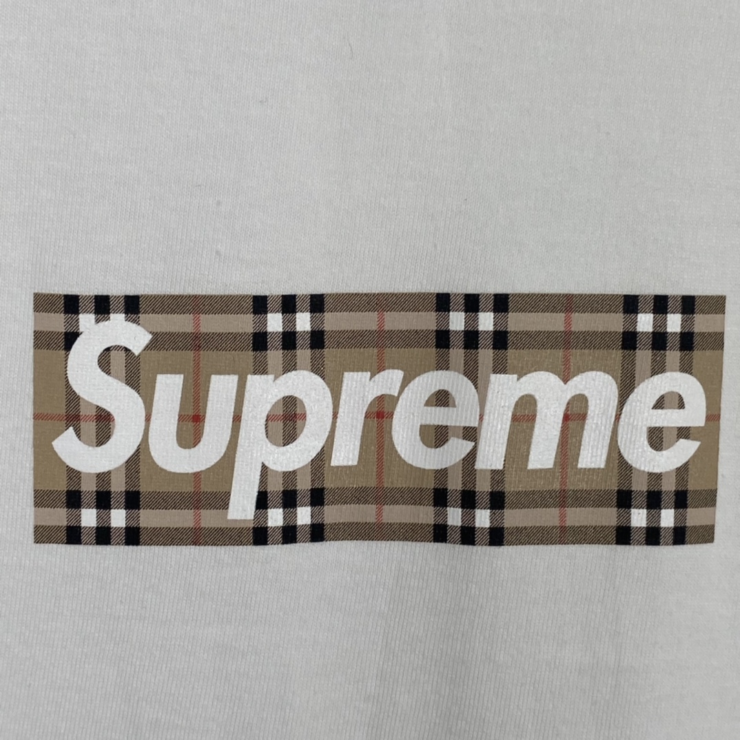 Supreme / Burberry Box Logo Tee "White"（SUP-SS22-127）