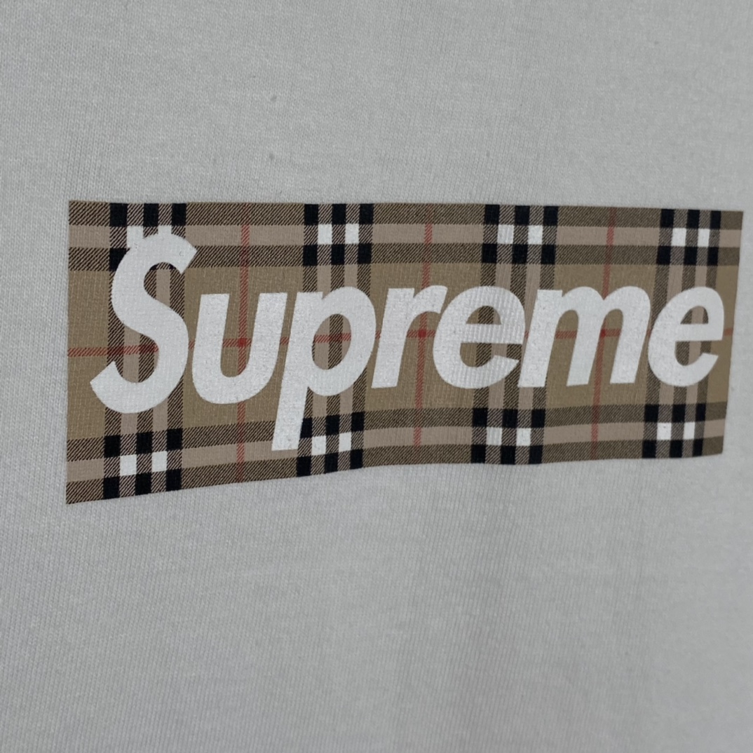 Supreme / Burberry Box Logo Tee "White"（SUP-SS22-127）