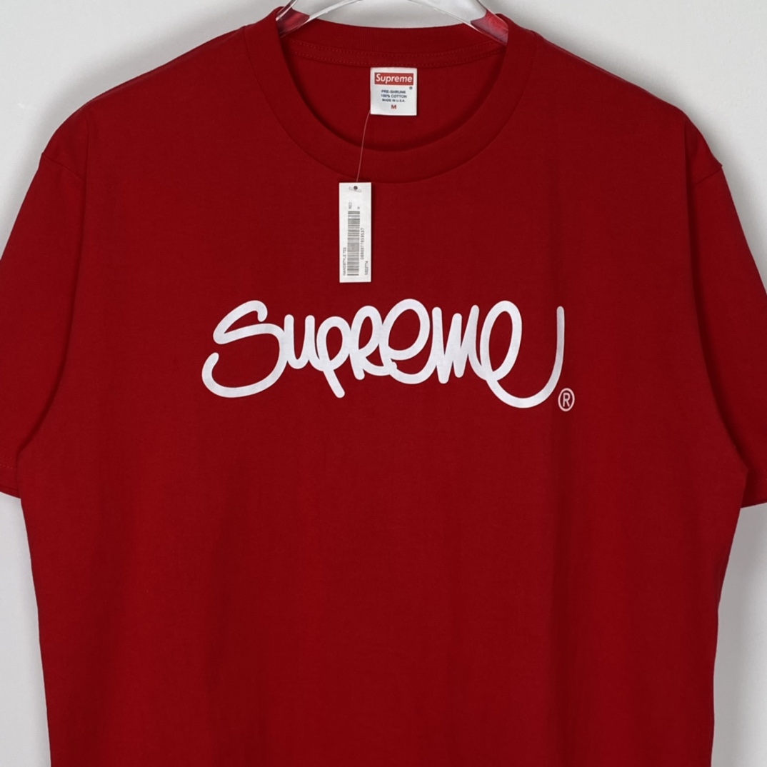 Supreme Handstyle Tee red(SUP-SS22-991）