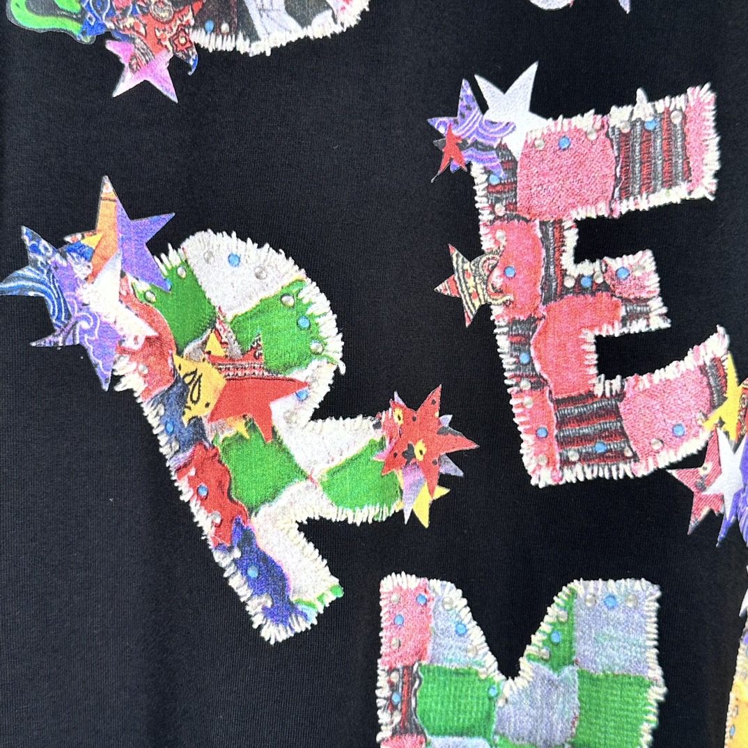 Supreme Patchwork Tee Black（SUP-SS24-009）