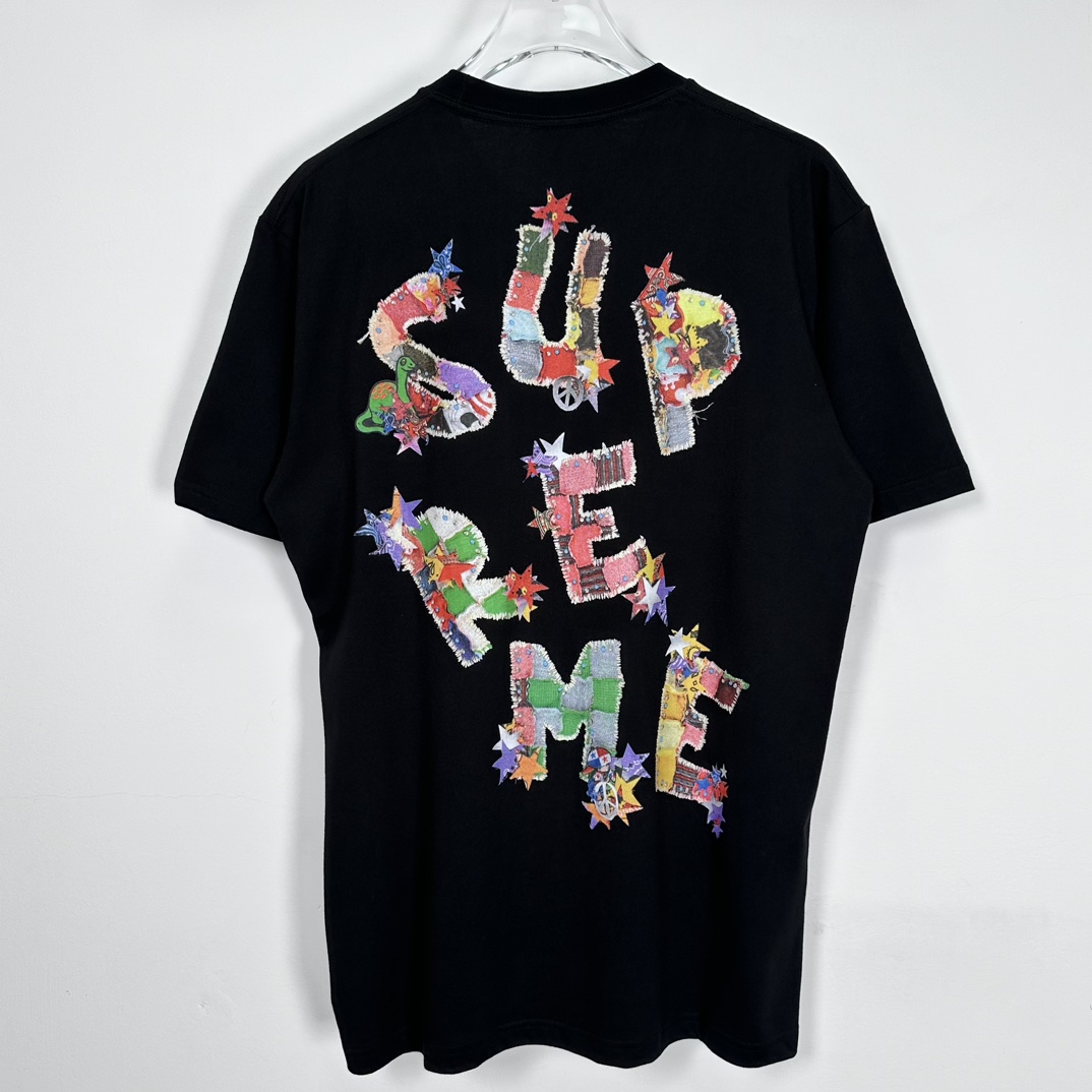Supreme Patchwork Tee Black（SUP-SS24-009）