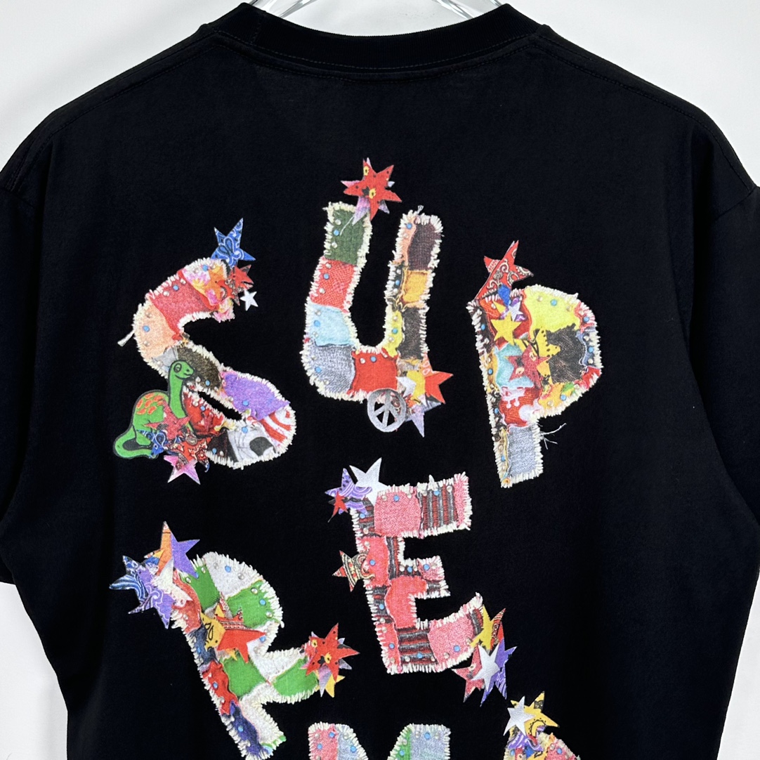 Supreme Patchwork Tee Black（SUP-SS24-009）