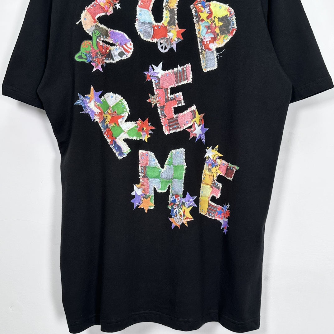 Supreme Patchwork Tee Black（SUP-SS24-009）